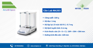 Thông số cảm biến cân Lab MA203