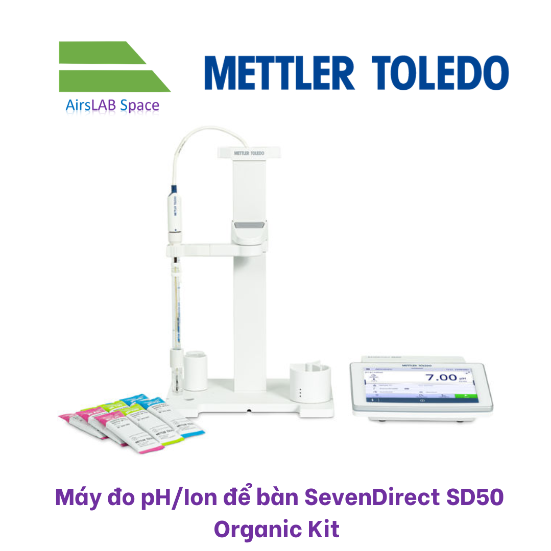 Máy đo pH/Ion để bàn SevenDirect SD50 Organic Kit Mettler Toledo Máy đo pH/Ion để bàn SevenDirect SD50 Organic Kit Mettler Toledo
