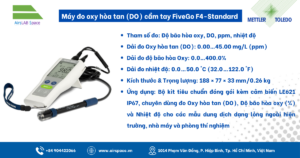 Thông số Máy đo oxy hòa tan (DO) cầm tay FiveGo F4-Standard