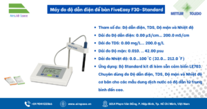 Thông số Máy đo độ dẫn điện để bàn FiveEasy F30-Standard Mettler Toledo