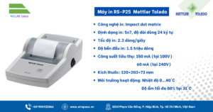 Thông số Máy in RS-P25 Mettler Toledo