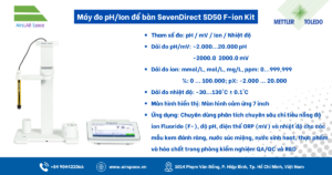 Thông số Máy đo pH/Ion để bàn SevenDirect SD50 F-ion Kit Mettler Toledo