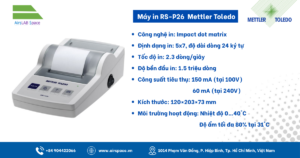 Thông số Máy in RS-P26 Mettler Toledo