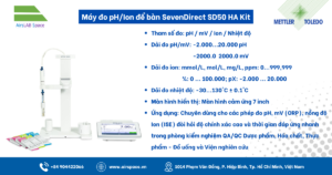 Thông số Máy đo pH/Ion để bàn SevenDirect SD50 HA Kit Mettler Toledo