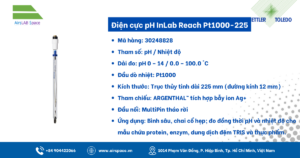 Thông số Điện cực pH InLab Reach Pt1000-225