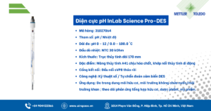 Thông số Điện cực pH InLab Science Pro-DES