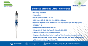 Thông số Điện cực pH InLab Ultra-Micro-DES