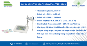 Thông số Máy đo pH/mV để bàn FiveEasy Plus FP20-Micro