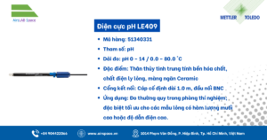 Thông số Điện cực pH LE409