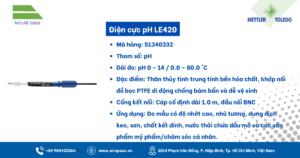 Thông số Điện cực pH LE420
