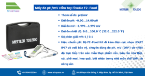 Thông số Máy đo pH/mV cầm tay FiveGo F2-Food Mettler Toledo