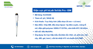 Thông số Điện cực pH InLab Solids Pro-ISM