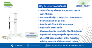 Thông số Máy đo độ dẫn điện Mettler Toledo SevenDirect SD30 Kit