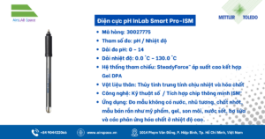 Thông số Điện cực pH InLab Smart Pro-ISM