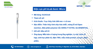 Thông số Điện cực pH InLab Semi-Micro