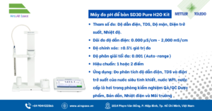 Máy đo độ dẫn điện để bàn Mettler Toledo SevenDirect SD30 Pure H2O Kit