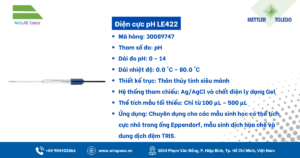 Thông số Điện cực pH LE422 Mettler Toledo