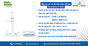 Thông số Máy đo pH và độ dẫn điện để bàn SevenDirect SD23 Mettler Toledo