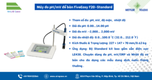 Thông số Máy đo pH/mV để bàn FiveEasy F20-Standard Mettler Toledo