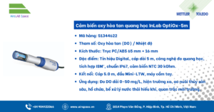 Thông số Cảm biến oxy hòa tan quang học InLab OptiOx-5m