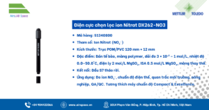 Thông số Điện cực chọn lọc ion Nitrat DX262-NO3 