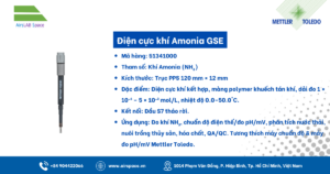 Thông số Điện cực khí Amonia GSE