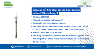 Thông số Điện cực kết hợp chọn lọc ion Bạc/Sunfua perfectION comb Ag/S
