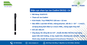 Thông số Điện cực chọn lọc ion Cadimi DX312-Cd 