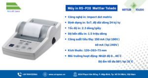 Thông số Máy in RS-P28 Mettler Toledo