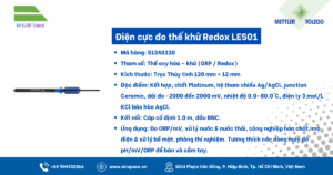 Thông số Điện cực đo thế khử Redox LE501