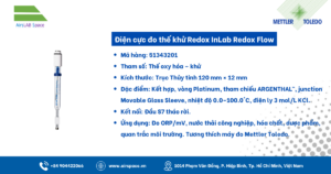 Thông số Điện cực đo thế khử Redox InLab Redox Flow