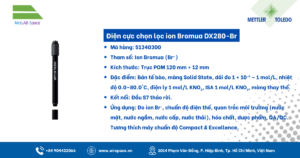 Thông số Điện cực chọn lọc ion Bromua DX280-Br