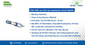 Thông số Cảm biến oxy hòa tan quang học InLab OptiOx